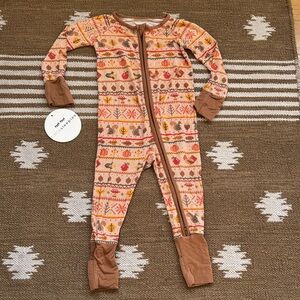 Little Sleepies Harvest Fair Isle Zippy